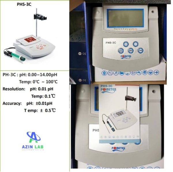 مشخصات فنی دستگاه pH متر رومیزی PHS-3C