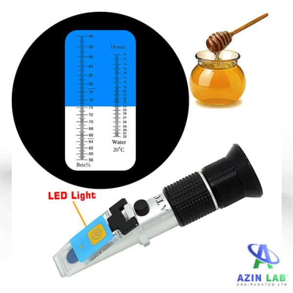 رفراکتومتر و رطوبت سنج چشمی عسل مدل LEDRHB90 آذین